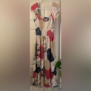 Urban Outfitters smocked midi dress
